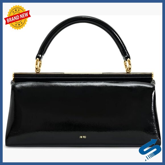 Vegan Leather Top Handle Satchel with Adjustable Strap